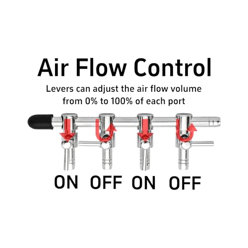 Aquarium Air Pump Splitter Control Valve - size: 4-Way