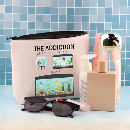 BDPWSS Fish Tank Lover Gift Aquarist Gift Aquarium Fish Addiction Gift Funny Fish Bowl Zipper Pouch For Fish Collector Gift (Week 123 bag)