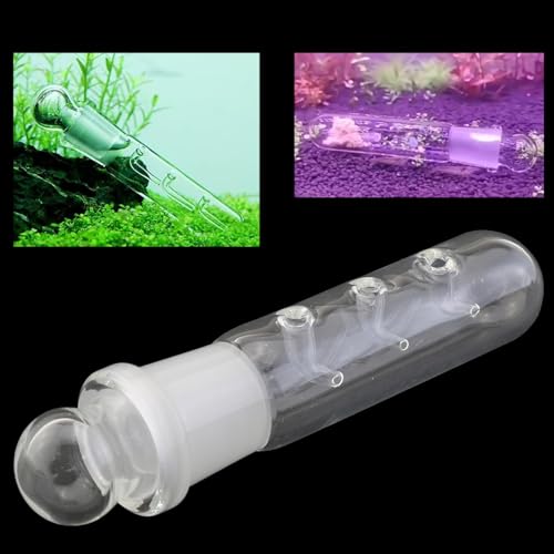 DGZZI Three Holes Transparent Glass Plankton Trap Aquarium Cleaning Supplies Fish Tank Catcher