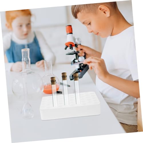 Cabilock 50holes Test Tube Rack Holder Laboratory Tube Stand Foam Base Storage Reusable Compact Design - color: Transparent