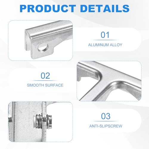M METERXITY Glass Fixing Clip (3-7mm) 8 PCS - Aluminum Alloy T-Shaped Glass Combination Fixing Bracket & Reinforced Clip Clamp Accessories, Apply to DIY Display Cabinet/Fish Tank - size: 3-7mm