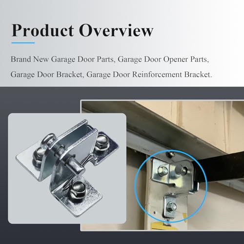 19792A04 Garage Door Opener Bracket, Door Reinforcement Bracket Door Bracket, Clevis Pin, Cotter Pin & Fasteners Included, Fit for Genie, Liftmaster, Sears, Craftsman 19782, 19792A, 19792B, 19792A04.S - style: 19792A04