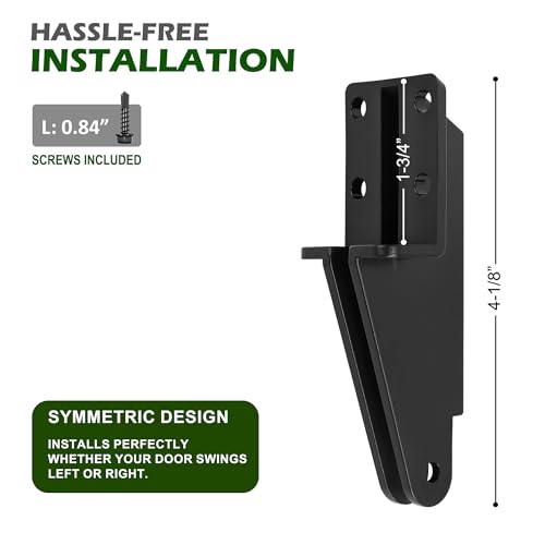 Screen Door Closer Bracket, ABS Storm Hardware Replacement, Post Jamb Bracket, Repair Kits for Screen/Storm Door Closers, Black - color: BLACK- 1 PACK