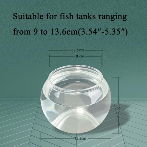 Circular Fish Tank Filter, Aquarium Hang on Filter, Small Fish Tank with Biochemical Sponge, Suitable for a Circular Tank with a Diameter of 3.54″ - 5.35″ - size: Small