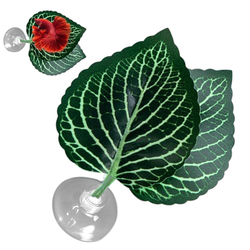 Betta Fish Bed - Betta Fish Leaf Hammock | Betta Resting | Comfortable Rest Area for Fish | Betta Hammock Plant Leaves | Breathing Breeding Pads Improve Betta's Health by The Natural Habitat