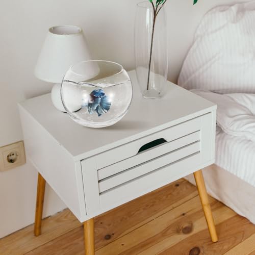 Baluue Round Glass Fish Bowl 5.90In Clear Bubble Vase Terrarium Planter for Hydroponic Plants Flower Display Home Office Decor Compact Size - size: 15.00X15.00X10.00CM