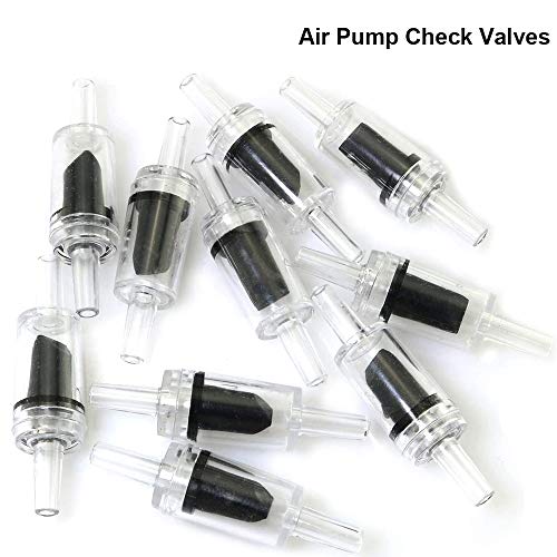 20 PCS Aquarium Air Pump Check Valves with 25 Feet Airline Tubing Clear Plastic One Way Non-Return Check Valve for Fish Tank