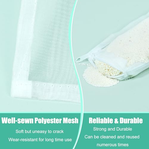 AQUANEAT Aquarium Filter Media Bags 6pcs Fish Tank Extra Fine 100 Micron Mesh Bags with Plastic Zipper for Activated Carbon (3" x 8") - size: 3" x 8"