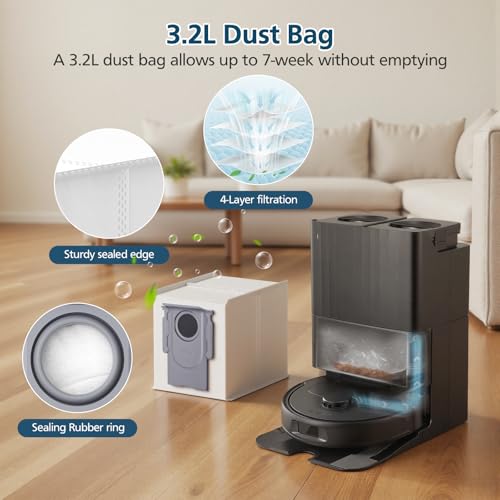 QV 35A Replacement Accessories for Roborock QV 35A / QV 35S / Qrevo S Pro Robot Vacuum, 2*Main Brush, 6*Side Brush, 4*Filters, 6*Mop Pads, 6*Dust Bag, 2*Tools - style: for QV 35A / QV 35S / Qrevo S Pro