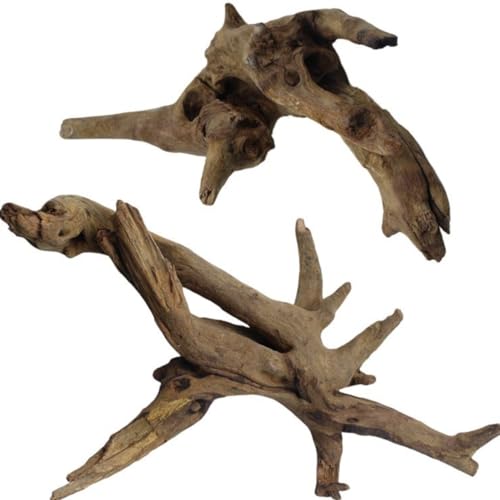Driftwood for Aquarium Decor, Fish Tank Decor, 2 Pcs Reptile Branches, Drift Wood for Fishtank, Aquarium Hardscape, Betta Fish Decor, Reptiles Driftwood Branch (Driftwood 7.8-11.8 Inch (Pack of 2)) - size: Driftwood 7.8-11.8 Inch (Pack of 2)