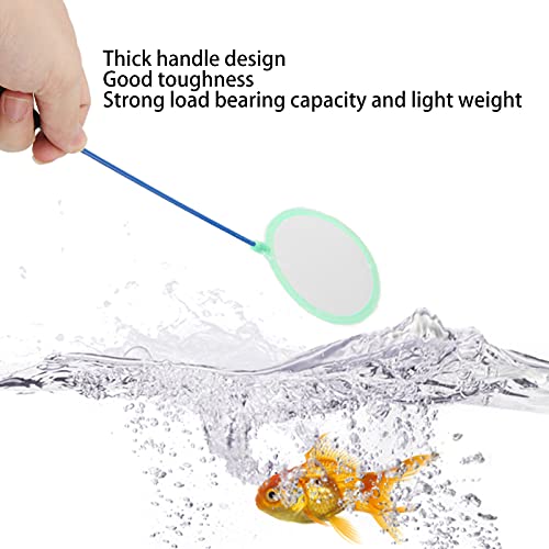 10 Pcs Small Fish Nets, Quick Catch Mesh Nylon Net with Plastic Handle, Lightweight Fishing Nets for Catching Small Fish Shrimp, Aquarium Nets for Brine Shrimp Eggs Goldfish and Aq