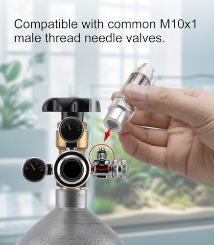 Aquarium CO2 Bubble Counter with Built-in Check Valve for CO2 Generator Regulator, Single Head - color: single-head