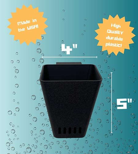 REEFSHAPE Aquarium Water Diffuser Funnel | Reduce Turbulence Filling Up Aquarium Tanks | Made in USA (Small, Black)