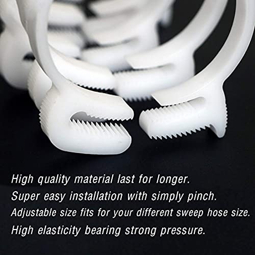 Quickun 1/4" 5/16" 1/2" 5/8" 1"Heavy Duty Double Snap Grip Nylon Hose Clamps Several Ratcheting Adjustable Clamp, 50 Packs - size: Kit-50pcs
