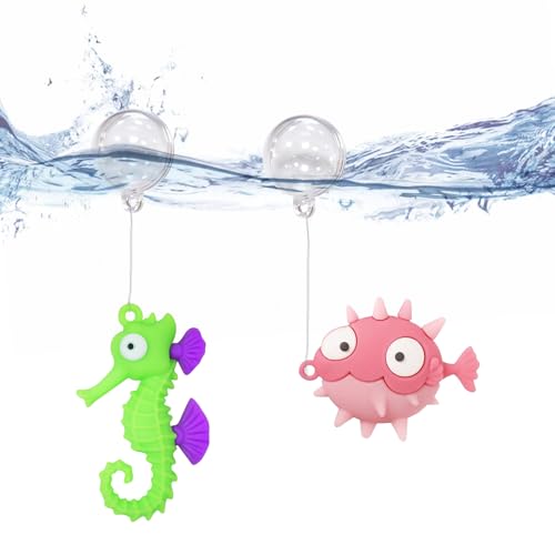 Aquarium Ornament, 2 Pcs Fish Tank Decorations Floating Decor Octopus with Floating Device,Cute Fish Tank Accessories for All Kinds of Simulated Underwater World - style: StyleF