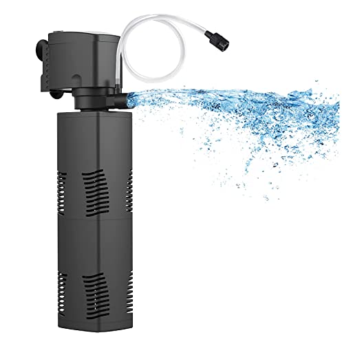 TARARIUM Aquarium Filter for 55-150 Gal. Tank Crystal 300GPH Biochemical Filtration Powerful Pump Submersible Internal Fish Tank Filters Large Tank Pond Clear Wavemaker Air Supply 4 in 1 - size: JP-024F(300GPH)for 55~150 Gallon Tank