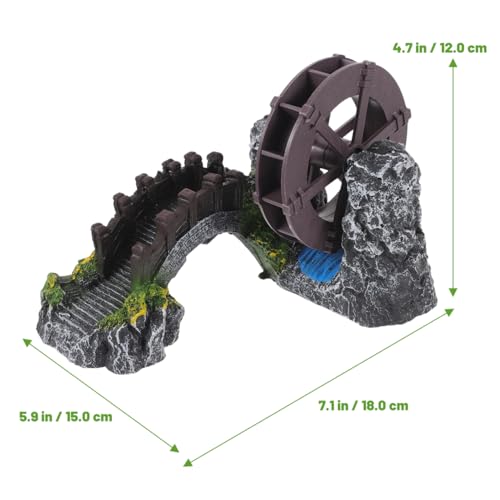 KESYOO Solar-Powered Windmill Water Wheel Oxygen Pump for Fish Tank Garden Decor