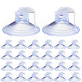 Sunshade Suction Cups 24Pcs Car Shade Windshield Suction Cups PVC Sucker for Car Shades Windows, Windshield, Kitchen, Bathroom (Clear) - color: Transparent
