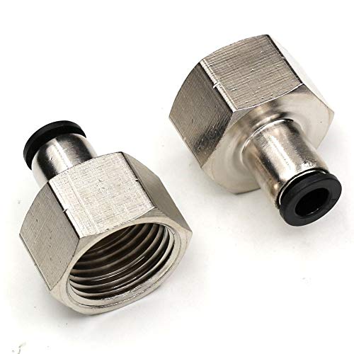 CEKER 1/4" Od x 1/2" NPT Female Thread Push to Connect Fittings, 1/4" Quick Connect Air Lines, 5 Pack - size: 1/4" OD X 1/2" FNPT