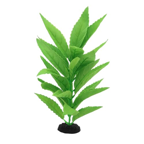 2-Pack 12 Inch Aquarium Silk Aquarium Plants, Artificial Plastic Plant for Small Tank, Goldfish, Fish Hides (Green A, 12 Inch) - color: Green a