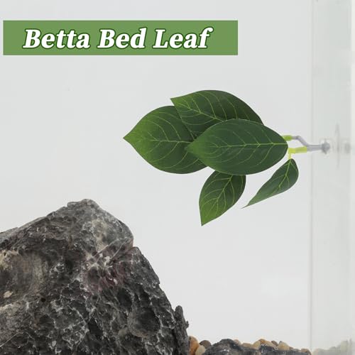 Betta Fish Bed, Betta Leaf Bed, Plastic Betta Hammock, Betta Hammock Pad with Suction Cup, Betta Fish Resting Place Betta Fish Supplies Aquarium Decor, Green