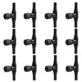 Bonsicoky Aquarium Air Control Valves, 12 Pack Plastic Air Flow Regulators for 3/16" ID Tubing, Adjustable Single Way Control, Black Color Set - color: Black-12pcs