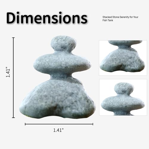 3-Stone Mini Stacked Zen Rock Stone Decor,Handmade Rocks Statues Japanese Garden Decor, Fish Tank Aquarium Decorations,Micro Landscape Decor (3-Stone) - size: 3-Stone