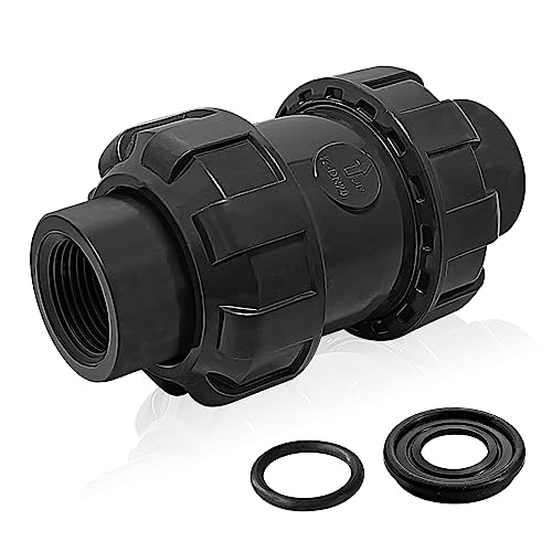 3/4in NPT PVC Spring Check Valve, UPVC Swing Utility Water One Way Check Valve, Sch80 Pool Ball Check Valve for Backflow Prevention - size: 3/4''NPT