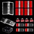 15 Pcs Acrylic Hinges and Self-Adhesive Latch Buckles Kit,Transparent Plastic Adhesive Hinge for Aquarium Lid,Crafts Display Stand, DIY Clear Container,Acrylic Box,Cabinets,No-Drill Installation