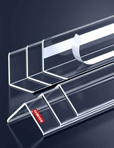 6PCS Clear Self-Adhesive Wall Corner Protectors，Corner Guards & Edge Protector for Wall Door Frame Cabinet Baseboard & Door, Table, Stair(58" X 1.0") - color: Clear, size: 1.0inx58in