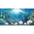 AWERT Vinyl 24x12 inches Underwater World Aquarium Background Aquatic Plants Coral Pearls Fish Tank Background Tropical Terrarium Background - size: 24x12in/60x30cm