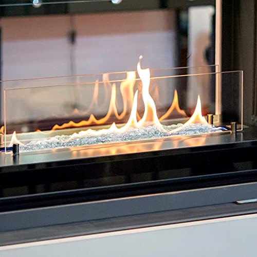 Stanbroil 10-Pound Fire Glass Beads - 1/2 inch Luster Fire Glass Drops for Fireplace Fire Pit | Gas Log Sets | Landscaping | Fish Tank, Crystal Ice Luster - color: Crystal Ice Luster