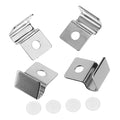 POPETPOP Fish Tank Accessories 4Pcs Fish Tank Glass Aquarium Cover Clip Support Holder Stainless Steel - Slip Aquarium Accessories Universal Lid Clips 0. 6cm Rimless Aquarium - size: 2.1x0.6cm