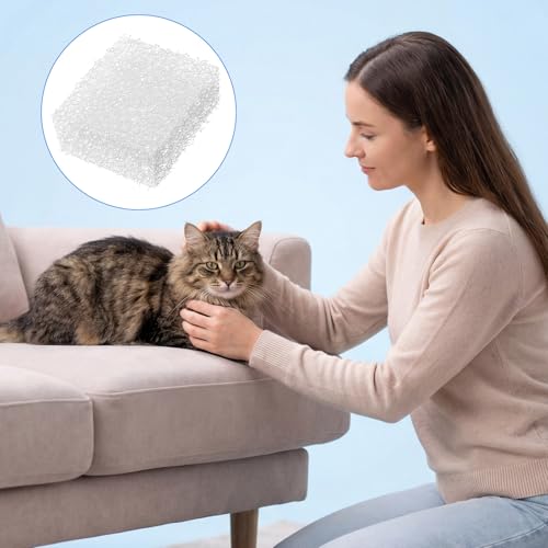 12 Pcs Cat Water Fountain Filter Sponge for 2L Pet Water Fountain Replacement Pre-Filter Sponge for Dog Cat (White Block)