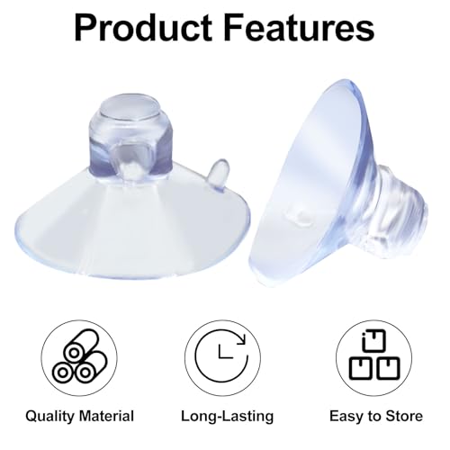 20 Pack 25mm Suction Cups, Transparent Aquarium Suction Cups 100 Pcs Adjustable Zip Ties, Utility Sucker Pad for Fish Tank Decoration/Moss Shrimp Nest - style: Suction Cups*20