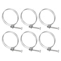 uxcell 6Pcs Double Wire Hose Clamp, 88-95mm Adjustable Stainless Steel Wire Hose Clips with M8 Bolt for Dust Collection Hose, Pump Hose Pipe - size: 88-95mm