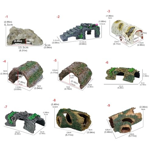 Aquariums Landscape Artificial Cave Fish Tanks Landscaping for Shrimp Breeding Ornaments Bark Craft Artificial Cave for Fish Tanks Shrimp Habitat Decor - color: A