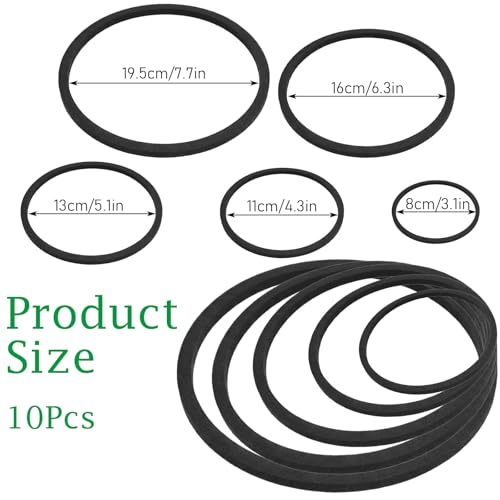 10 PCS Fish Feeding Ring, 5 Sizes Aquarium Floating Plant Barrier Betta Feeding Ring for Fish Tank Round Floating Rings EVA Fish Feeder Rings, Filter Out Floating Plants Accessories (Black)