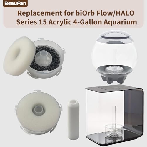 Compatiable Foam and Carbon Rings Set Replacement for All Biorb Aquariums, Carbon Filter* 10 Pack, Foam Filter*10 Pack, Air Stone*6 Pack - size: 26 PCS