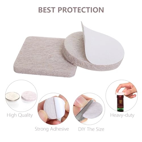 Yelanon Felt Furniture Pads for Hardwood Floors -36 Pcs 2" Premium Floor Protectors for Furniture, Felt Pads for Chair Legs, Beige - size: 36 pcs 2" Square Beige