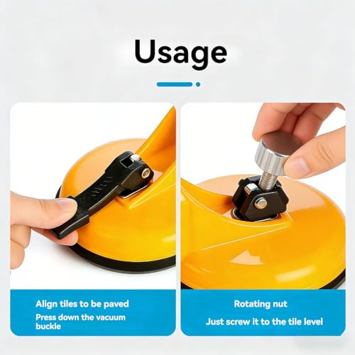 2026 New Adjustable Height Setter - Professional Countertop Leveling Tool, Precise Floor Gap Fixer Tool with Powerful Vacuum & Rubber Suction Grip, for Perfect Surfaces, for Granite, Marble (A) - color: A