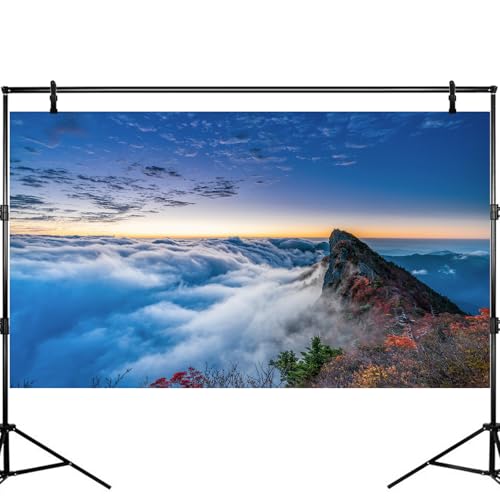 Misty Mountains Reptile Tank Background Mountain Peak Mesmerizing Sky Aquarium Background Rocks Sandstone Reptile Enclosure Backgrounds Trees Lush Clouds Foggy Mountain Fish Tank Backgrounds 24x12in - color: Navy Blue, size: 24(W)x12(H)inches/ 60(W)*30cm(