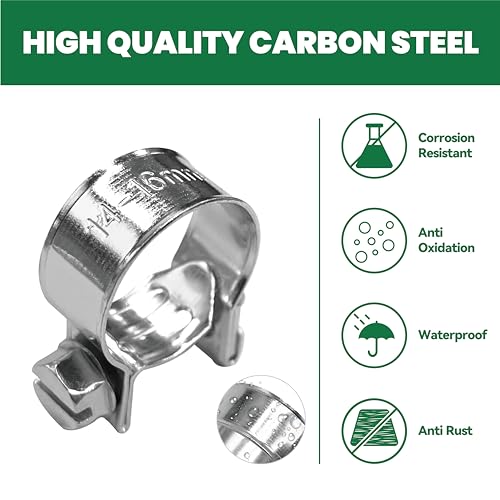24PCS Small Fuel Injection Hose Clamps Assortment Kit,1/4" 5/16" 3/8" Gas Line Hose Clamp, Adjustable Pipe Hose Clip Tube Clamps Sleeving for Automotive,Agriculture,Plumbing - size: 24pcs - 1/4" 5/16" 3/8"