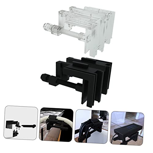 LIFKOME 2pcs Acrylic Fixing Clamps for Fish Tanks Multi-functional Clips and Wear-resistant Hose Holder Easy Install for Aquariums Options