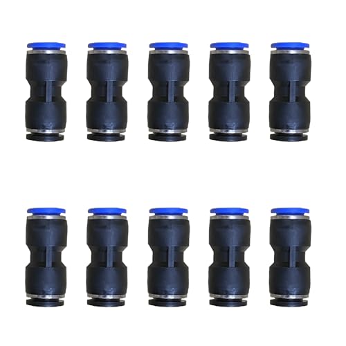 3/8" OD x 10mm OD Pneumatic quick Connector Push to Connect fittings Straight reducer Union/Coupler (Pack of 10) - size: 3/8inch-10mm