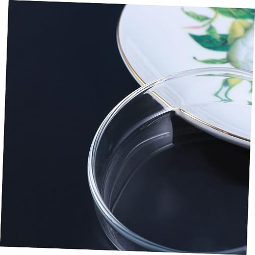 BESPORTBLE 1pc Glass Shrimp Feeding Bowl Round Dish for Fish Tank Glass Feeder for Shrimp and Reptiles Elegant and Aquarium Supply