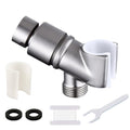 All Metal Handheld Shower Head Holder, Adjustable Shower Wand Holder with Brass Pivot Ball，Shower Arm Holder Mount for Connecting Shower Arm and Shower Hose, BRUSHED NICKEL - color: Handheld-brushed nickel