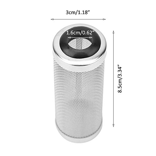Aquarium Filter Guard, Stainless Steel Fish Shrimp Mesh Net Filter Case Cover Guard Stainless Steel Shrimp Cylinder Cover for Fish Tank Accessories(L 6mm) - size: 16mm
