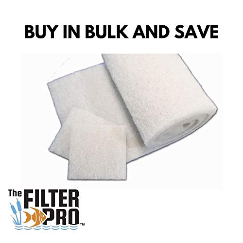 Beige Coarse Filter Media, 2" Thick, 14" x 56" Roll, Perfect for Aquariums, Ponds or Water Gardens, Made in USA - size: 14" x 56"