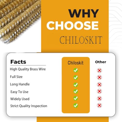 6pcs Brass Tube Pipe Cleaners Brush Set , Multi-Functional Bottle Brushes Long Brass Cleaning Wire Brushes for Cleaning Rust Set for Drill/Hand Descaling Rust Removal , 0.3"-1"